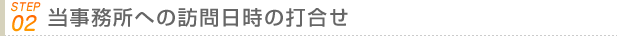 当事務所への訪問日時の打合せ  